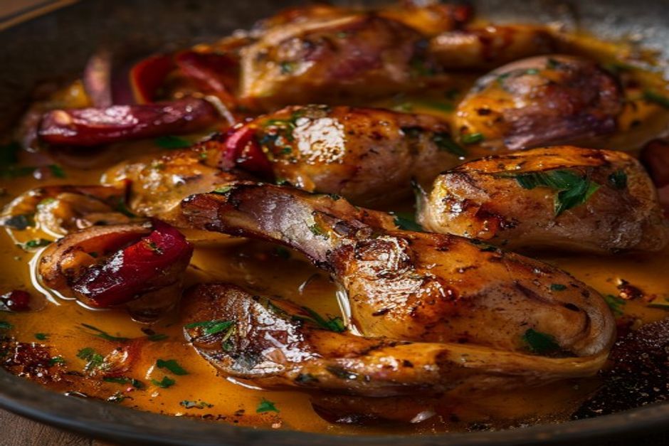 Photo de Poulet à l’ail, piment et miel