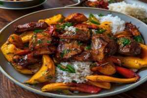 Photo de poulet aux poivrons croustillants
