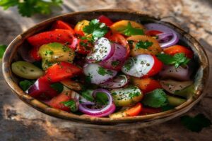 salade marocaine tomate concombre