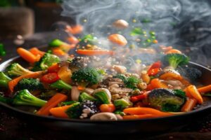 sauté de légumes au gingembre