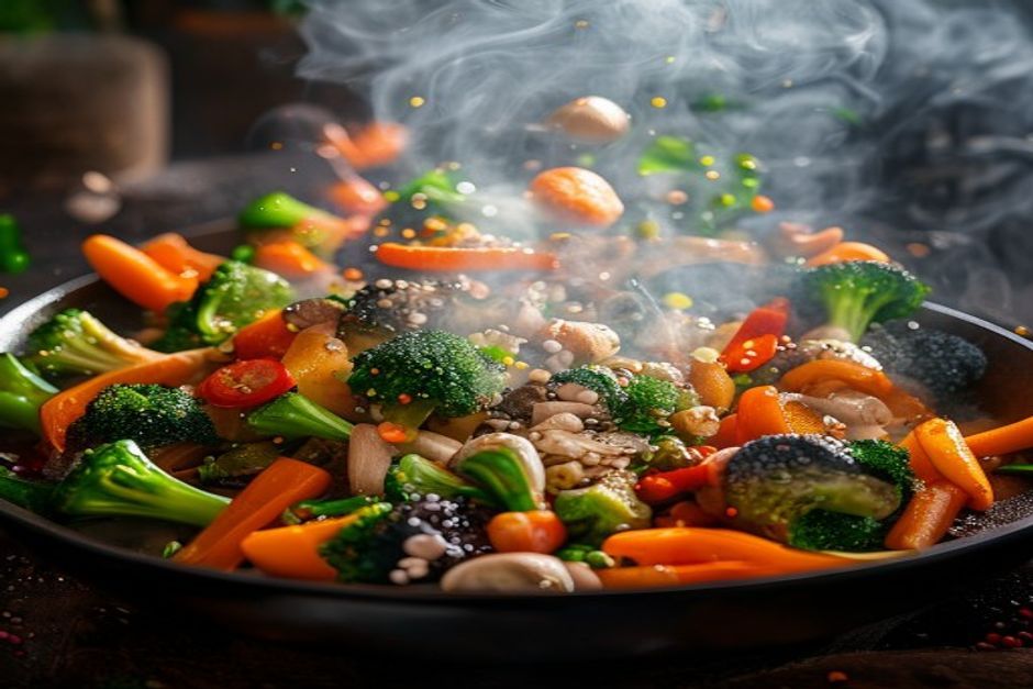 sauté de légumes au gingembre