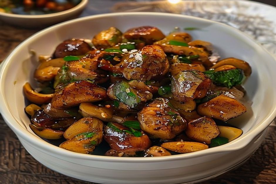 Photo de Sauté de poulet aux noix