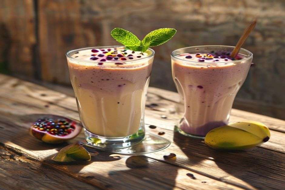 smoothie lait de soja banane passion
