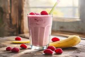 lait framboise banane