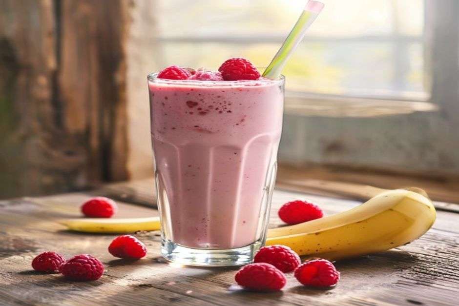 lait framboise banane