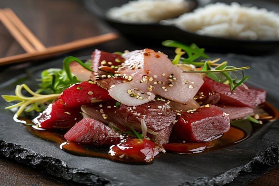 tartare de bœuf à la poire