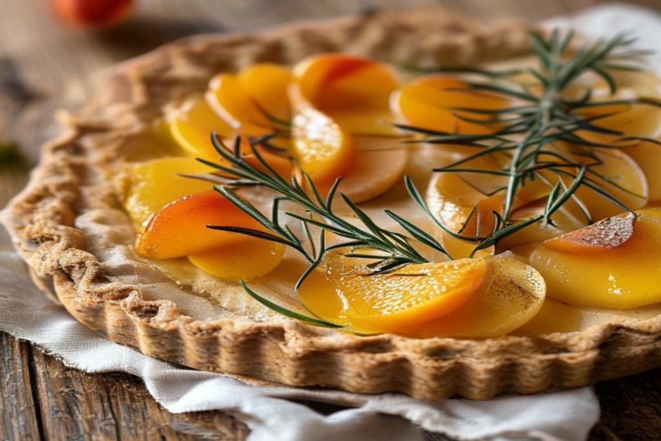 tarte aux abricots et au romarin