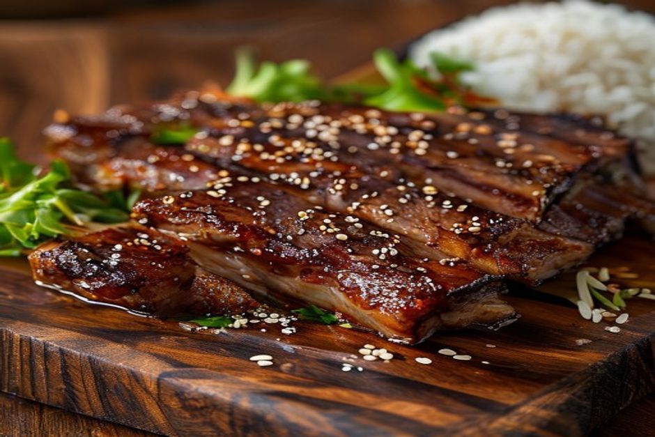 travers de porc marinade
