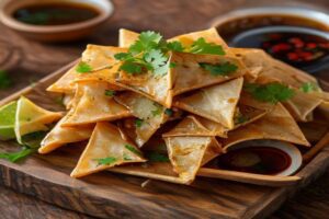 Photo de triangles au tofu au curry