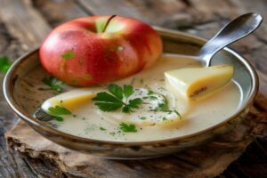 Photo de velouté de melon aux deux pommes