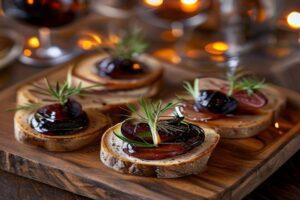 Canapés de foie gras et chutney de figues
