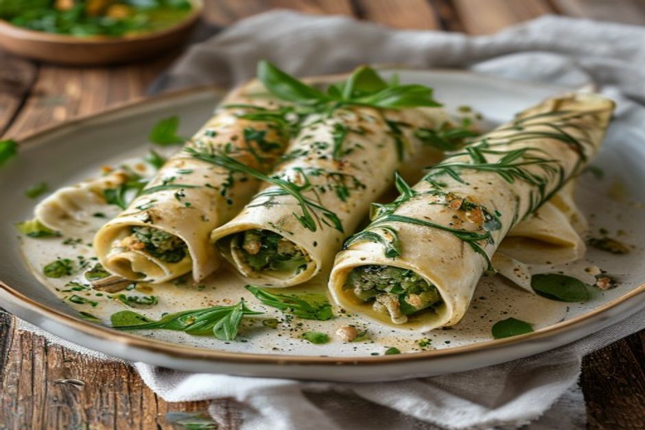 Cannelloni di Ricotta al Pesto di Dragoncello
