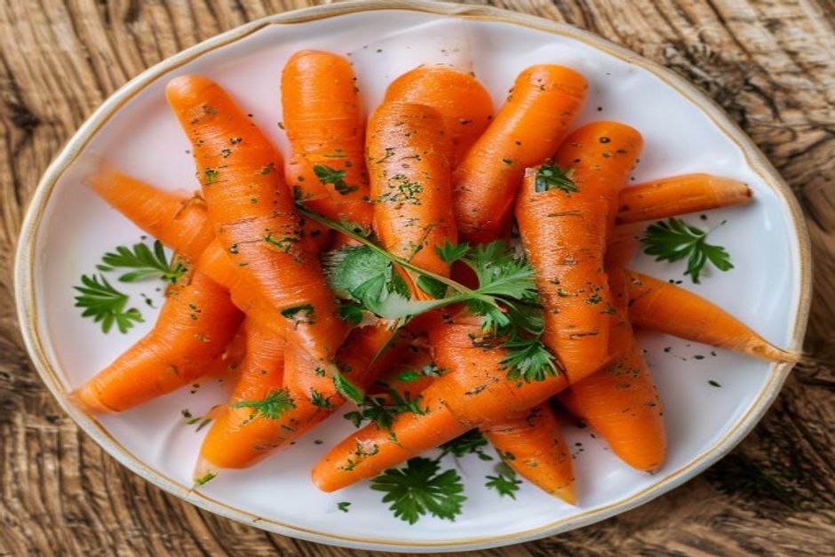 Carottes glacées au cumin et à l'orange
