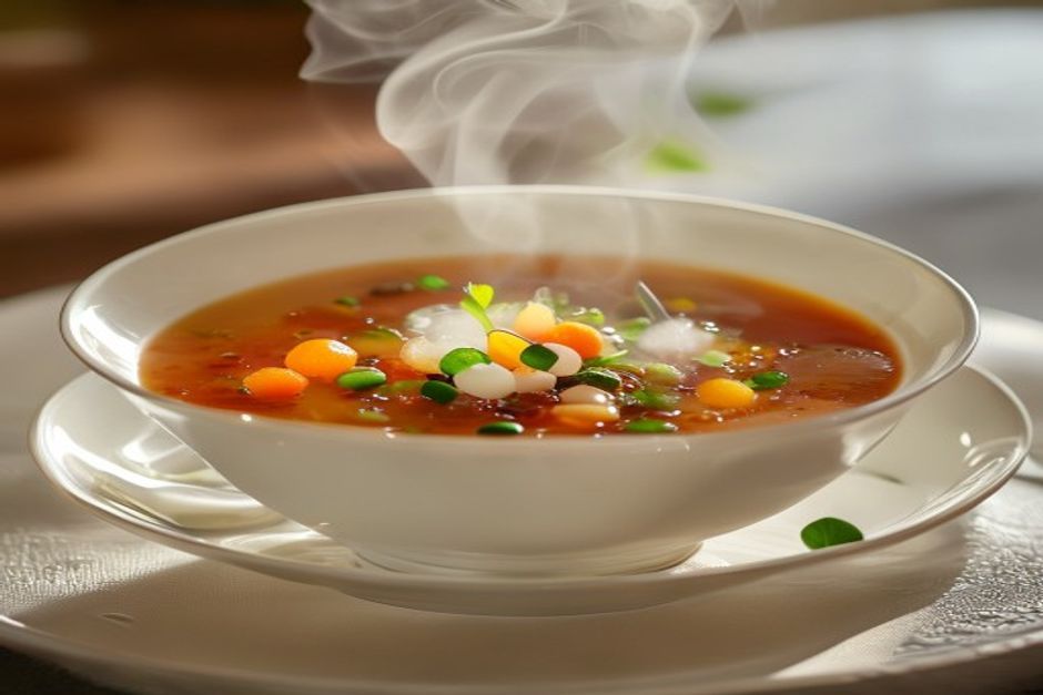 Consommé de bœuf brunoise
