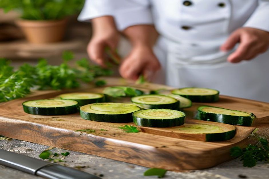 Courgettes tournées