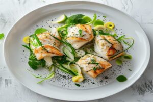 Truite de mer roulée