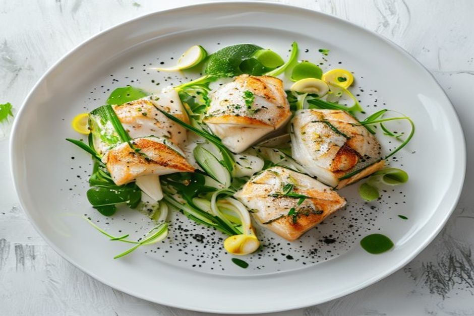 Truite de mer roulée