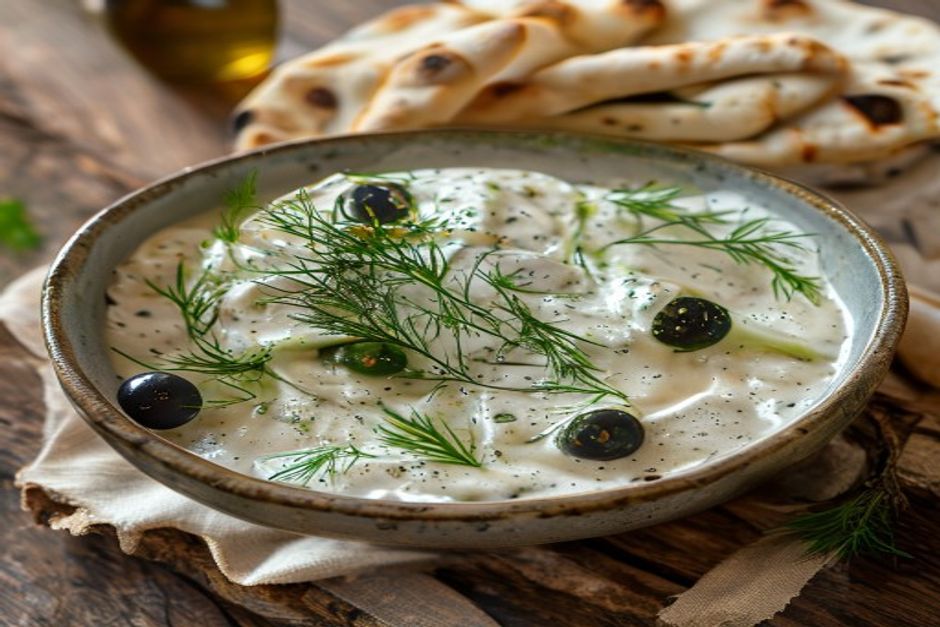 Tzatziki aromatisé à l’aneth