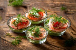 Verrine avocat saumon fumé