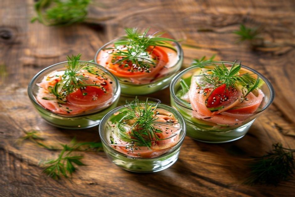 Verrine avocat saumon fumé