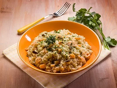 Recette de Risotto au saumon maison traditionnelle